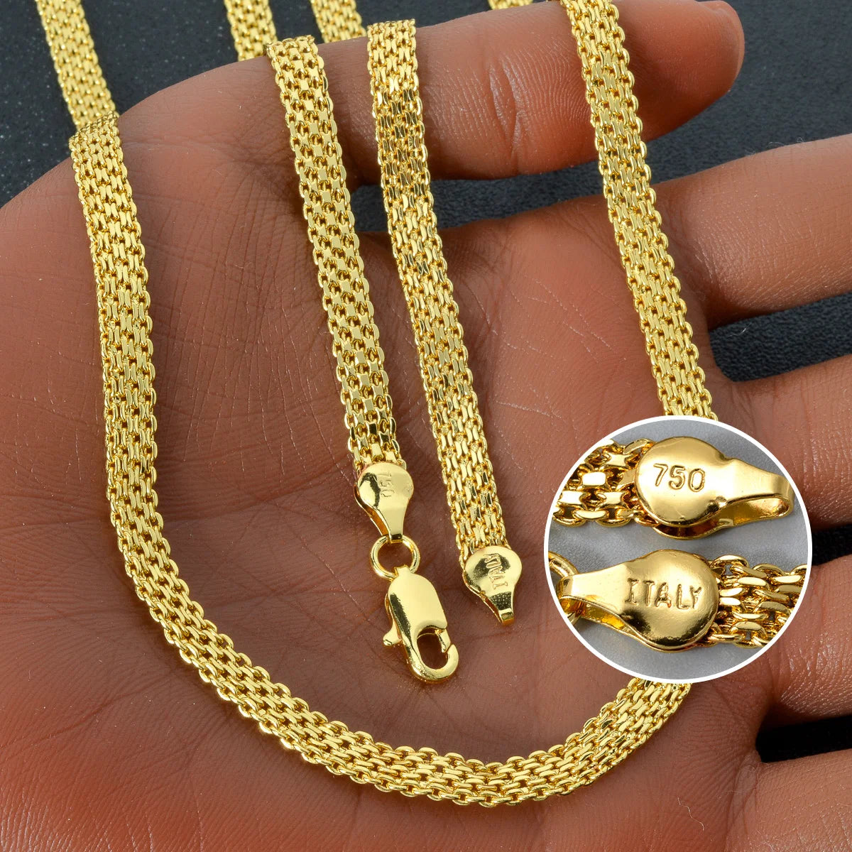 Milan Chain Halsband — 18K Guldpläterat ✦ Italienskt Hantverk